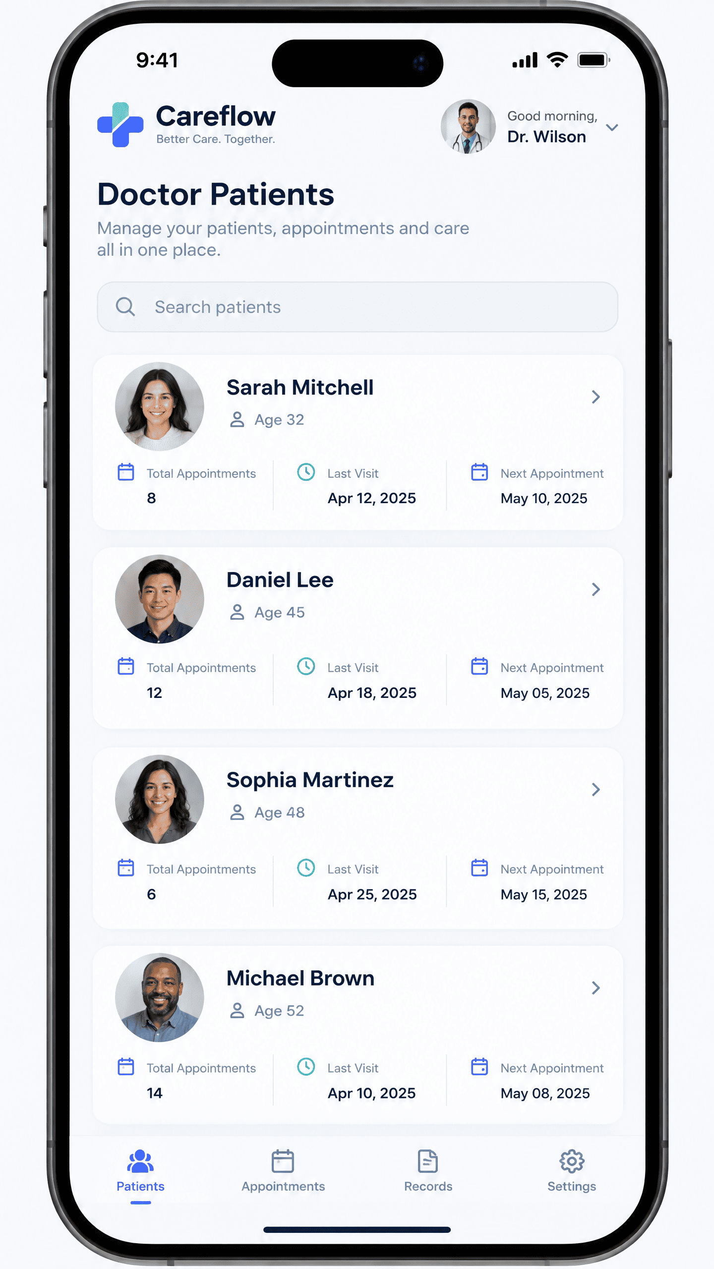 Assigned Patients Directory & History